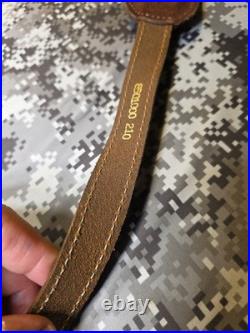 Vintage Tooled Whitetail Acorn Stitched Padded Suede Backed Leather Rifle Sling