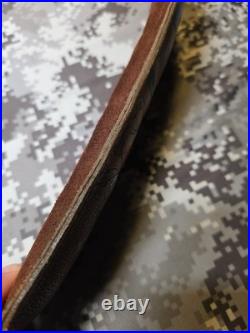 Vintage Tooled Whitetail Acorn Stitched Padded Suede Backed Leather Rifle Sling