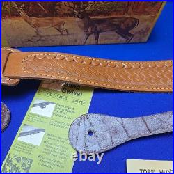 Vintage Torel Deluxe Gunslinger Rifle Sling Harness Brown Leather Adjustable Vintage Torel Deluxe Gunslinger Rifle Sling Harness Brown Leather Adjustable