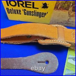 Vintage Torel Deluxe Gunslinger Rifle Sling Harness Brown Leather Adjustable Vintage Torel Deluxe Gunslinger Rifle Sling Harness Brown Leather Adjustable