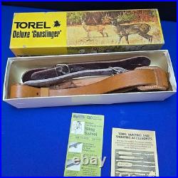 Vintage Torel Deluxe Gunslinger Rifle Sling Harness Brown Leather Adjustable Vintage Torel Deluxe Gunslinger Rifle Sling Harness Brown Leather Adjustable