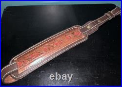 Vintage Torel LEATHER Hunting Rifle Sling 4871 Hand Tooled Padded Adjustable