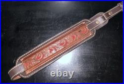 Vintage Torel LEATHER Hunting Rifle Sling 4871 Hand Tooled Padded Adjustable