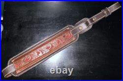 Vintage Torel LEATHER Hunting Rifle Sling 4871 Hand Tooled Padded Adjustable