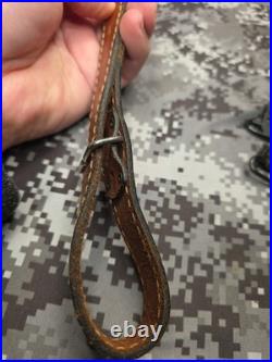 Vintage Torel Suede White Stitched Tooled Whitetail Padded Leather Rifle Sling