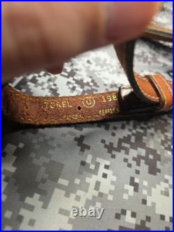 Vintage Torel Suede White Stitched Tooled Whitetail Padded Leather Rifle Sling