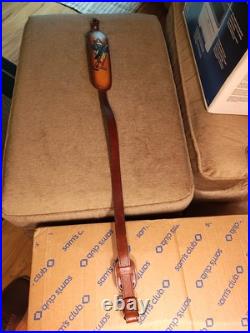 Vintage Torel Weatherby Rifle Sling 4770 Tooled Elephant Hunting Leather Vintage Torel Weatherby Rifle Sling 4770 Tooled Elephant Hunting Leather