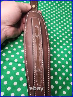 Vintage Torel White Stitched Padded Suede Backed Suede Rifle Sling