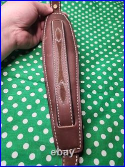 Vintage Torel White Stitched Padded Suede Backed Suede Rifle Sling