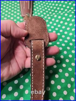 Vintage Torel White Stitched Padded Suede Backed Suede Rifle Sling