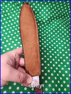 Vintage Torel White Stitched Padded Suede Backed Suede Rifle Sling
