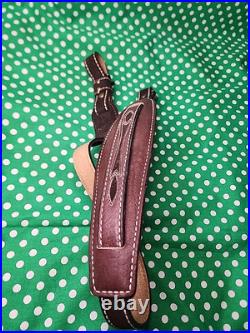 Vintage Torel White Stitched Padded Suede Backed Suede Strap Rifle Sling