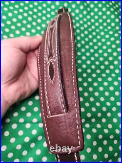 Vintage Torel White Stitched Padded Suede Backed Suede Strap Rifle Sling