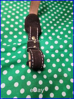 Vintage Torel White Stitched Padded Suede Backed Suede Strap Rifle Sling
