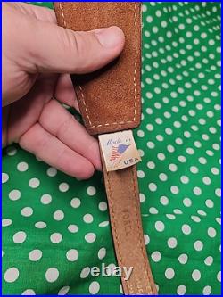 Vintage Torel White Stitched Padded Suede Backed Suede Strap Rifle Sling