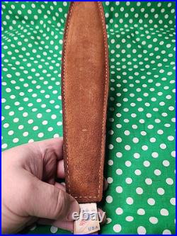 Vintage Torel White Stitched Padded Suede Backed Suede Strap Rifle Sling