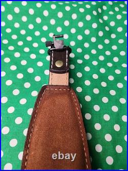 Vintage Torel White Stitched Padded Suede Backed Suede Strap Rifle Sling