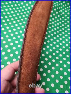 Vintage Torel White Stitched Padded Suede Backed Suede Strap Rifle Sling
