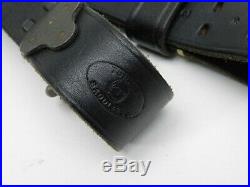 Vintage Turner Saddlery Black Leather Gun Rifle Military Tactical Sling 54