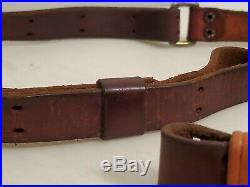 Vintage Winchester or Remington 7/8 Oiled Leather Rifle or Gun Sling Adjustable