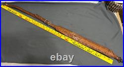 Vintage hand tooled LEATHER Rifle Sling 7220W + Swivel MARKED BUT CANNOT READ Vintage hand tooled LEATHER Rifle Sling 7220W + Swivel MARKED BUT CANNOT READ