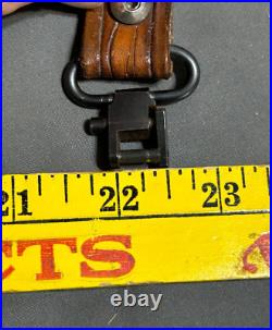 Vintage hand tooled LEATHER Rifle Sling 7220W + Swivel MARKED BUT CANNOT READ Vintage hand tooled LEATHER Rifle Sling 7220W + Swivel MARKED BUT CANNOT READ