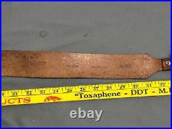 Vintage hand tooled LEATHER Rifle Sling 7220W + Swivel MARKED BUT CANNOT READ Vintage hand tooled LEATHER Rifle Sling 7220W + Swivel MARKED BUT CANNOT READ