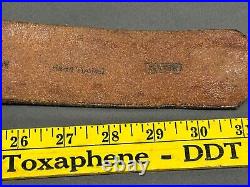 Vintage hand tooled LEATHER Rifle Sling 7220W + Swivel MARKED BUT CANNOT READ Vintage hand tooled LEATHER Rifle Sling 7220W + Swivel MARKED BUT CANNOT READ