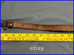 Vintage hand tooled LEATHER Rifle Sling 7220W + Swivel MARKED BUT CANNOT READ Vintage hand tooled LEATHER Rifle Sling 7220W + Swivel MARKED BUT CANNOT READ