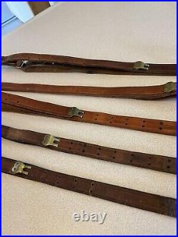 Vintage leather rifle sling lot