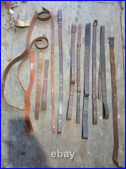 Vintage leather rifle sling lot Vintage leather rifle sling lot