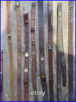 Vintage leather rifle sling lot Vintage leather rifle sling lot