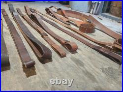 Vintage leather rifle sling lot Vintage leather rifle sling lot