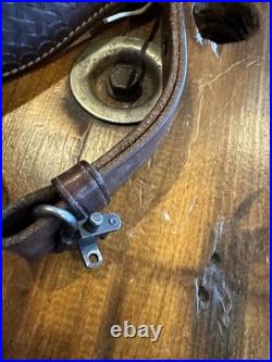 Vtg. Bianchi Cobra Leather Rifle Sling With Swivels