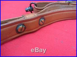 Vtg Hunter Leather 1 Rifle Sling With Qd Quick Detach Swivels USA Made