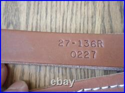 Vtg Padded Remington Leather Rifle Sling NWT 27-136R 0227 Brass screws