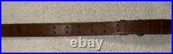 Vtg WWI WWII leather 1.25 wide RIFLE SLING M1907 M1903 Garand Spring Vtg WWI WWII leather 1.25 wide RIFLE SLING M1907 M1903 Garand Spring