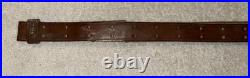 Vtg WWI WWII leather 1.25 wide RIFLE SLING M1907 M1903 Garand Spring