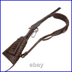 WAYNES DOG Cowhide Leather Gun Shell Holder Buttstock with Matched Rifle Sling