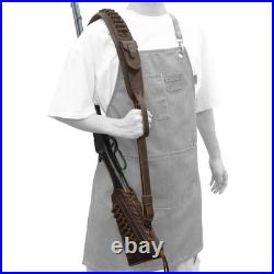 WAYNES DOG Cowhide Leather Gun Shell Holder Buttstock with Matched Rifle Sling