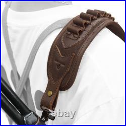 WAYNES DOG Cowhide Leather Gun Shell Holder Buttstock with Matched Rifle Sling