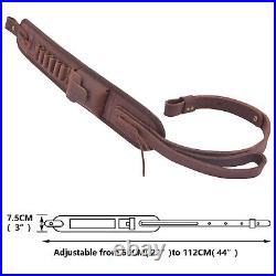 WAYNE'S DOG Handmade Leather Ammo Holder Gun Sling Rifle Strap Fit for. 30-30.357