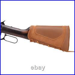 WAYNE'S DOG Leather Gun Buttstock Cover with Leather Sling. 308.22LR 12GA. 357 WAYNE'S DOG Leather Gun Buttstock Cover with Leather Sling. 308.22LR 12GA. 357