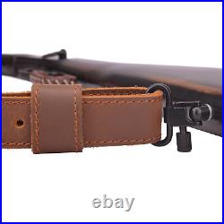 WAYNE'S DOG Rifle Shotgun Sling Leather Handmade Strap. 22.357 12GA. 30/30.308
