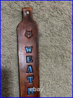 WEATHERBY Custom Leather Rifle Sling Hand Tooled And Made in the USA