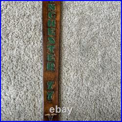 WINCHESTER 77 Custom Leather Rifle Sling Hand Tooled And Made in the USA