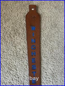 WINCHESTER Custom Leather Rifle Sling Hand Tooled And Made in the USA