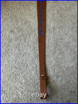 WINCHESTER Custom Leather Rifle Sling Hand Tooled And Made in the USA