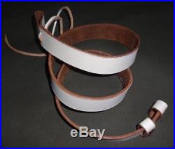 WW2 British Army Lee Enfield Rifle Sling WHITE Color Leather Repro x 5 UNITS