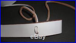 WW2 British Army Lee Enfield Rifle Sling WHITE Color Leather Repro x 5 UNITS
